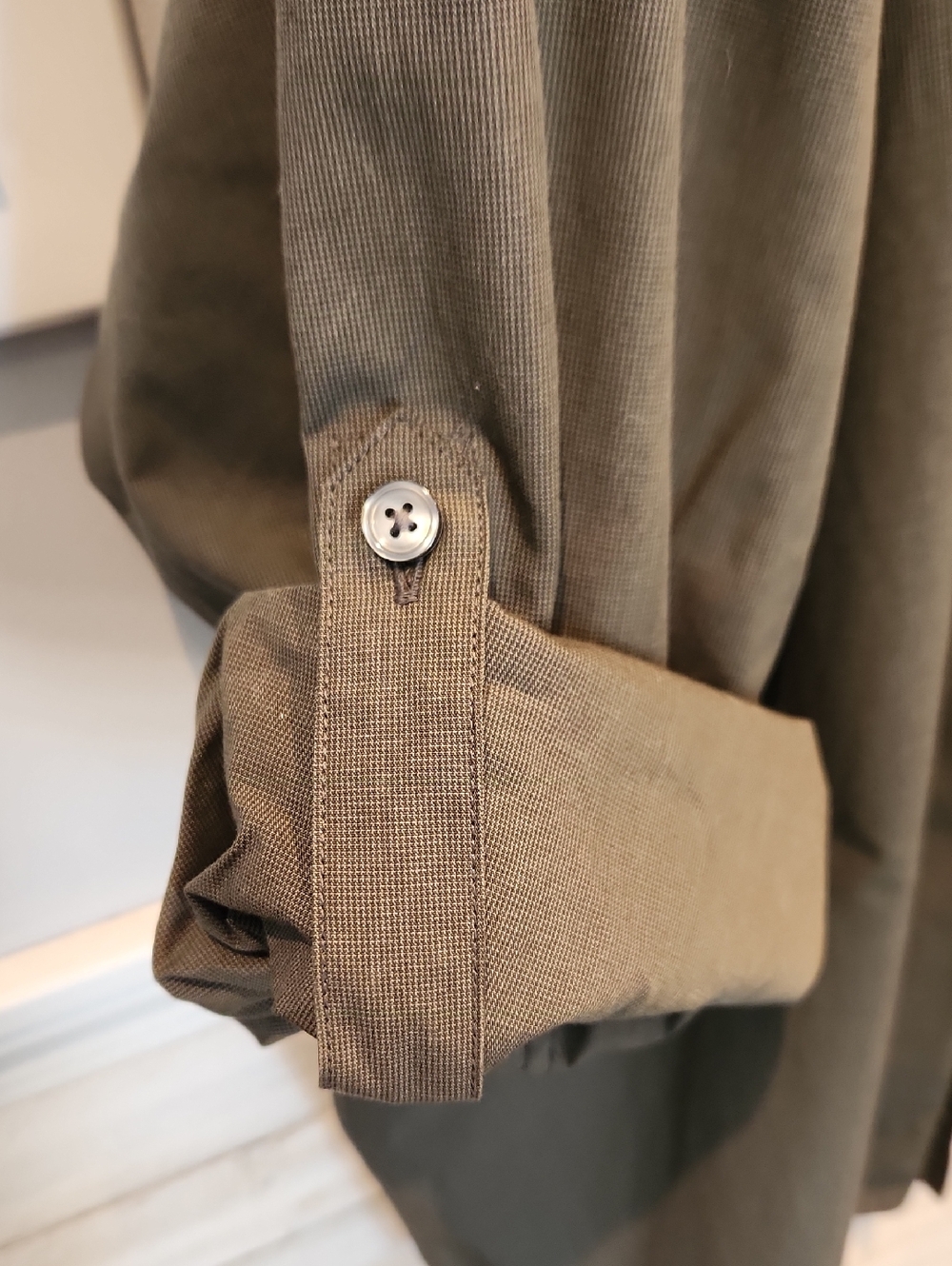 NWT APT. 9 Big & Tall Olive Green Men's Button-down Shirt Sz 4XB - Picture 6 of 8